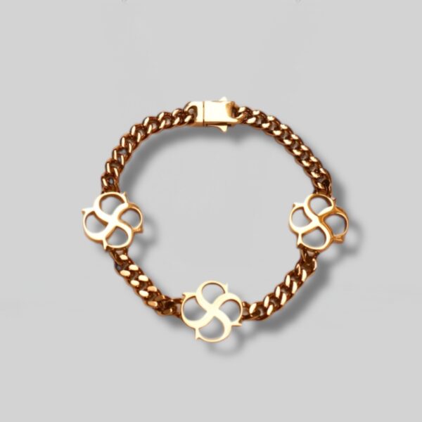 Emblem Cubano Bracelet, narrow chain, 3 motifs