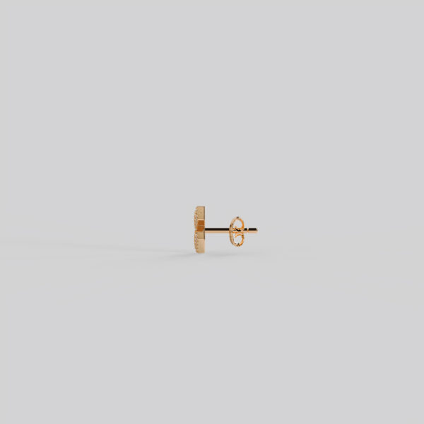 Brique single stud earring, pavéd - Image 4