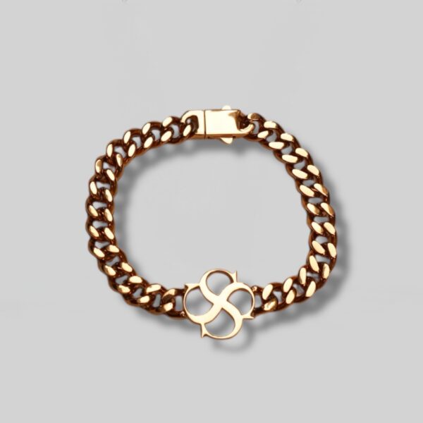 Emblem Cubano Bracelet, Wide Chain, 1 Motif