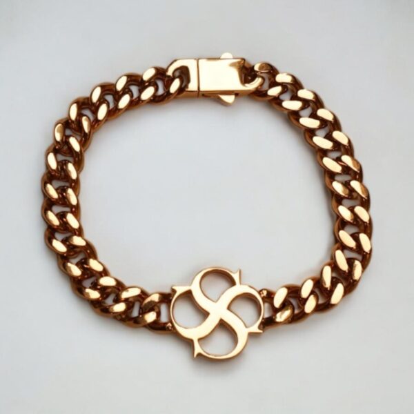 Emblem Cubano Bracelet, Wide Chain, 1 Motif