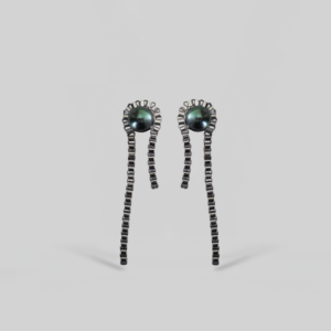 ANGIE x SHAMSEILI, Limited Edition, Peluk Earrings - Charcoal, Pair